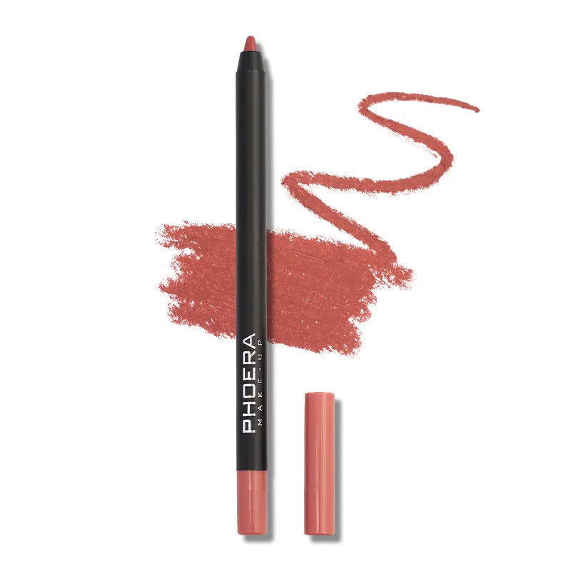 12 Color Matte Brown Lip Liner - Waterproof, Long-Lasting, Moisturizing Sexy Lip Pencil for Women. Achieve a Natural Lipstick Look with this Lip Cosmetics Makeup.