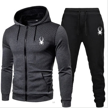 Men’s Autumn Winter 2-Piece Sportswear Set – Long Sleeve Hoodie & Jogger Pants, Casual Outdoor Running Outfit