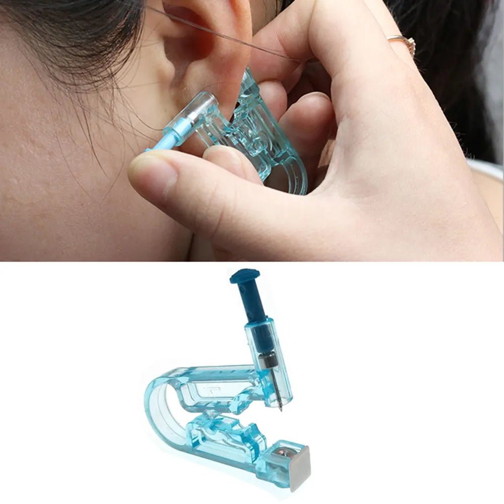 1/2/4 Pcs Disposable Sterile Ear Piercing Unit: Cartilage Tragus Helix Piercing Gun, No Pain Piercer Tool Machine Kit with Stud Jewelry