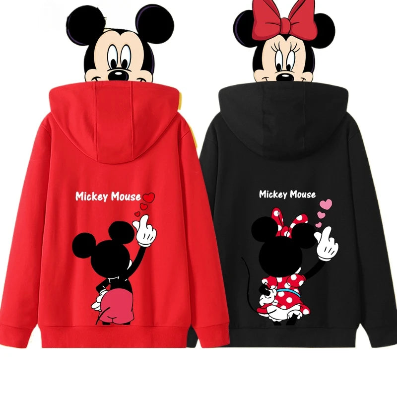 Anime Cartoon Disney Donald Duck & Daisy Duck Couple Hoodie - Women's Autumn/Winter Hooded Sweatshirt Coat