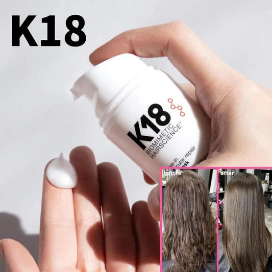 50ml K18 Leave-In Molecular Repair Hair Mask: Restore damaged hair, soften, and deeply repair with Keratin & Scalp Treatment for ultimate hair care conditioning.