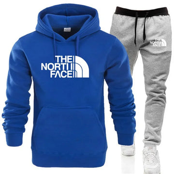 Unisex Printed Tracksuit Set – Hooded Sportswear for Fall, Autumn & Winter
