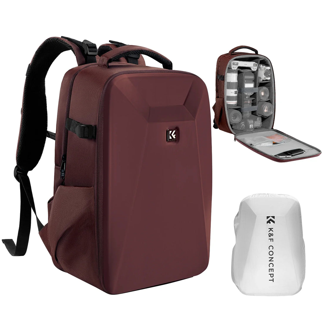 Anti-Theft Camera Backpack Large Capacity Waterproof Travel Bag on a white background