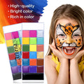 20 Colors Safe Cosmetic Flash Tattoo Painting Art for Halloween Party Makeup, Fancy Dress. Beauty Palette for Face and Body Painting. Oil-based.