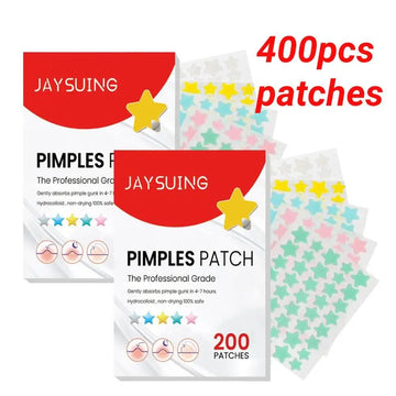 400Pcs Acne Pimple Patch Stickers - Waterproof Treatment & Blemish Spot Remover for Facial SkinCare, Hidden Pimple Solution