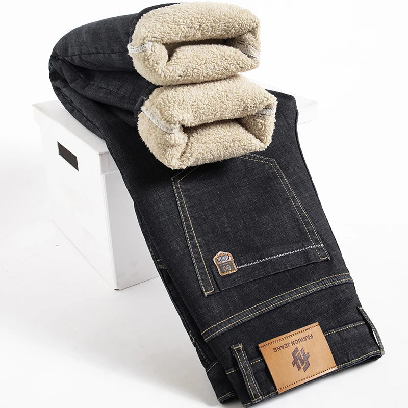 men elastic thermal pants, men winter office jeans, men winter everyday pants, men high quality fleece pants, men mid waist winter jeans, men vintage winter trousers, men fleece lined straight jeans, men thick warm denim pants, men winter fashion jeans, men smart casual winter pants, men warm casual trousers, men thermal casual jeans, men winter plush trousers, men stretch fleece pants men, men winter elastic denim, men winter heavy jeans, men winter casual stretch pants,