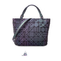 Stylish Folding Glow Handbag Modern Geometric Tote on a white background