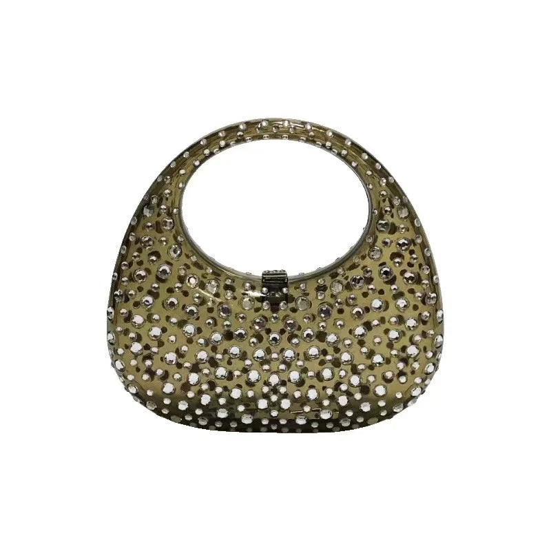 Transparent Clutch Chic Party Evening Handbag on a white background