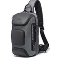 Travel Ready Anti-Theft Crossbody Bag Men Waterproof Sling on a white background