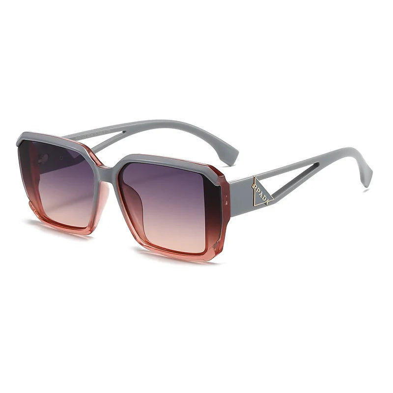 Sunglasses with gradient lenses on a white background
