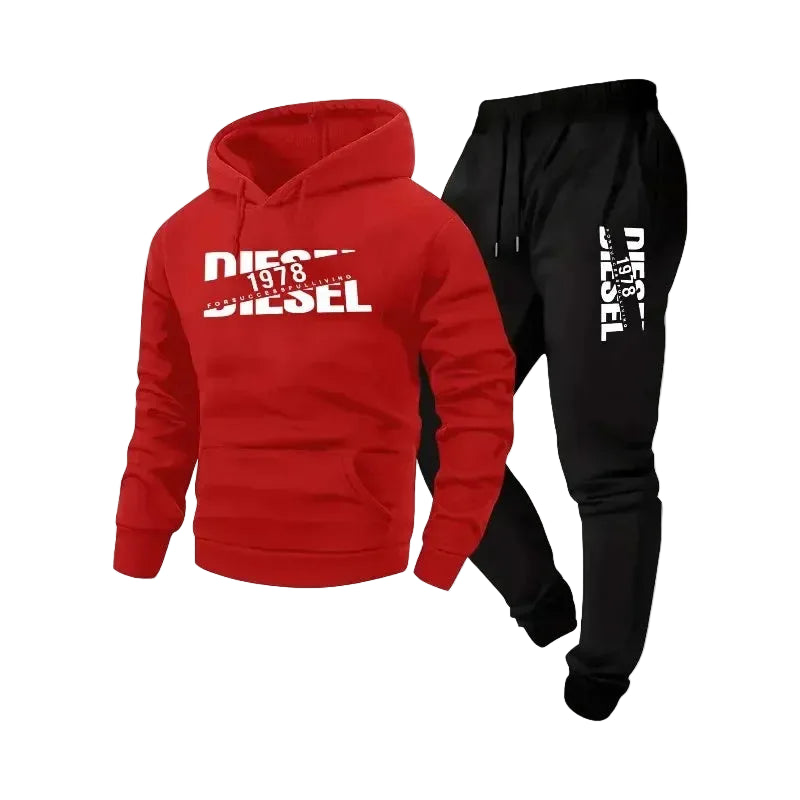men outdoor casual wear, men modern streetwear, men athletic wear set, men relaxed fit tracksuit, men comfortable sportswear, men urban fashion outfit, men hooded sweatshirt set, men sweat suit men, men knit tracksuit, men everyday sportswear,