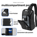 Versatile Men’s Crossbody Bag Anti-Theft Waterproof USB Sling on a white background