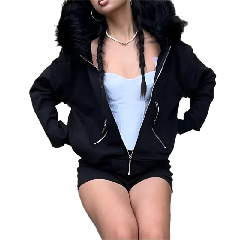 vintage zip up sweatshirt, women’s fur collar hoodie, casual women’s hoodie, vintage women’s cardigan, zip up fur collar sweatshirt, chic streetwear cardigan, aesthetic women’s sweatshirt, fur collar hooded cardigan, vintage casual hoodie, women’s zip up jacket, stylish women’s cardigan, chic zip up sweatshirt, streetwear zip up hoodie, casual fur collar jacket, women’s fashion zip up hoodie, casual women’s streetwear, vintage hooded cardigan, fur collar zip up jacket, trendy zip up hoodie,