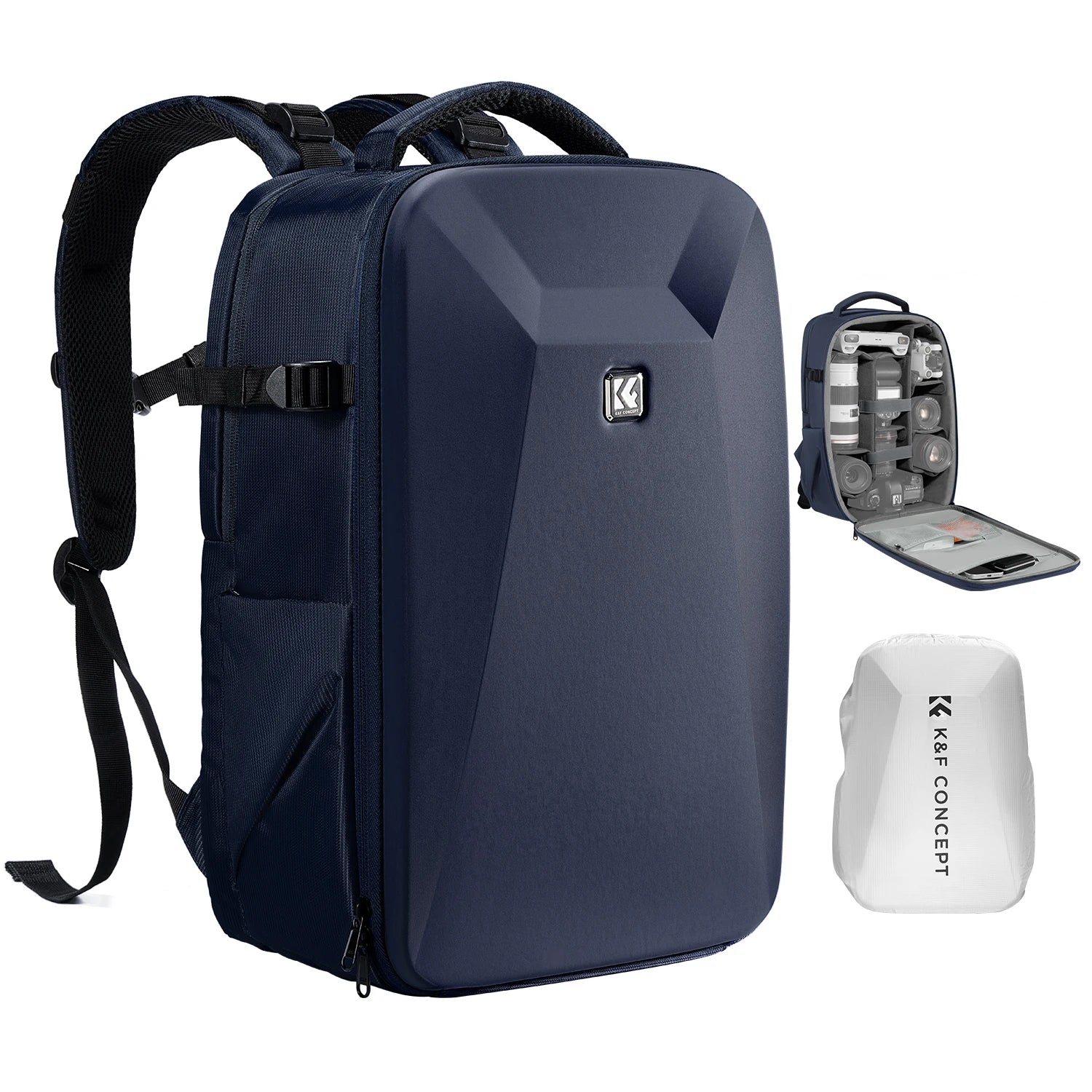 Waterproof Anti-Theft Camera Bag Large Travel Photography Backpack on a White Bckground