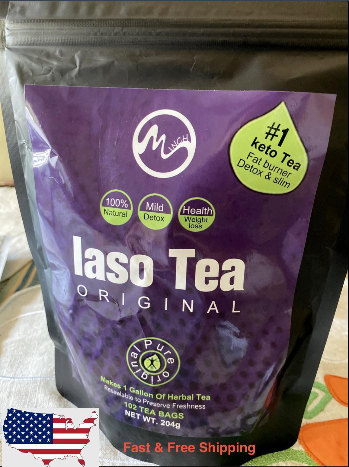 Instant Iaso Tea - 102 Sachets - Detox for Weight Loss - Fast Shipping from Usa