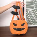 2024 Halloween Bags: Funny Pumpkin Cartoon Shoulder Crossbody Bag with Bat - Personalized Creative Female Bag