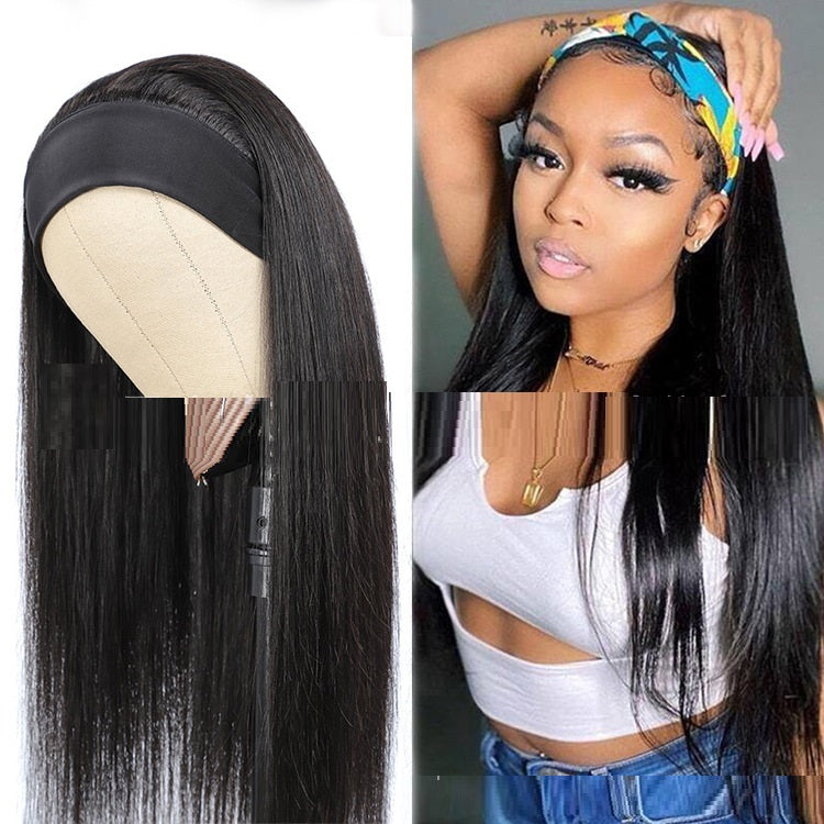 Human Hair Straight Strip Mechanism Headband