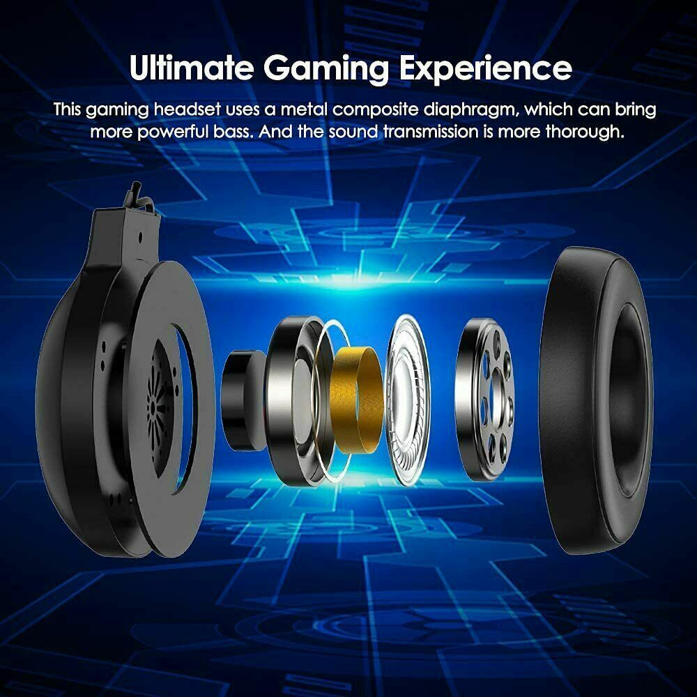 3.5mm Gaming Headset with Mic Headphone for PC, Laptop, Nintendo, PS4