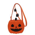 2024 Halloween Bags: Funny Pumpkin Cartoon Shoulder Crossbody Bag with Bat - Personalized Creative Female Bag