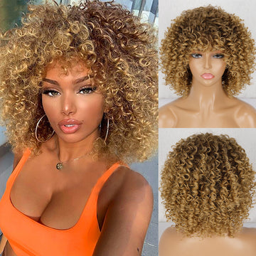 Synthetic Afro Curly Wig: African Wigs for Black Women