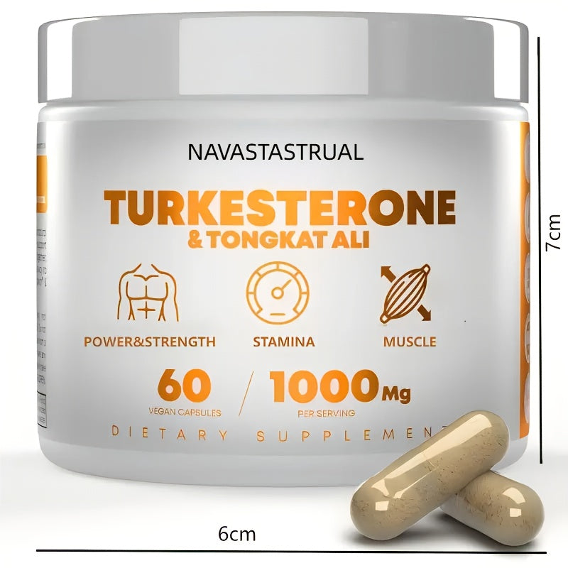 Turkesterone + Tongkat Ali – Muscle, Energy & Vitality Formula (60 Capsules)