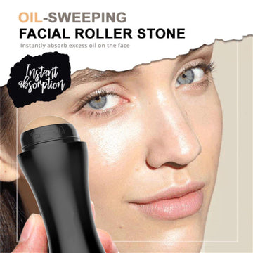 Natural Porous Volcanic Stone Oil-Control Roller: Makeup Face Care Tools for Facial Cleaning and Oil Absorption