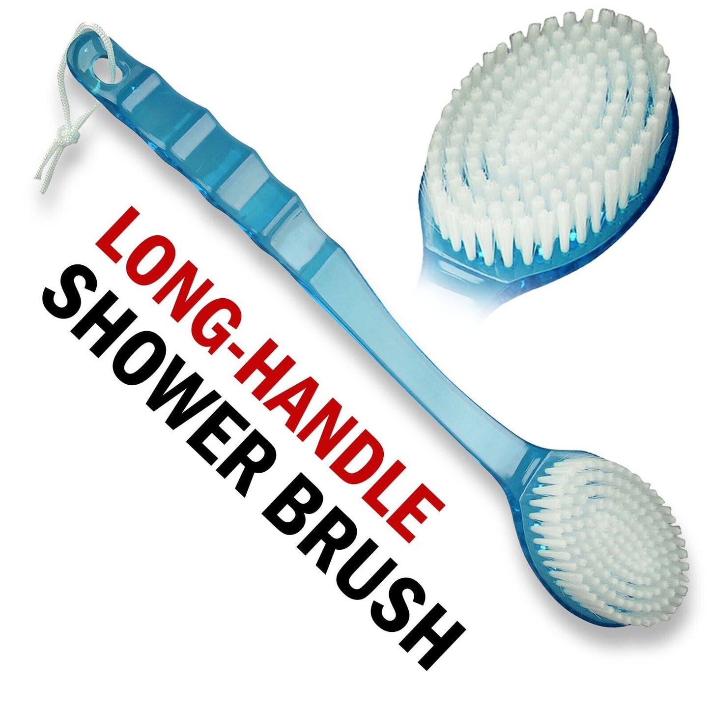 Long Handle Bath Body Brush: Soft, Exfoliating Skin Scrubber Massager for Showering and Back Scrubbing.