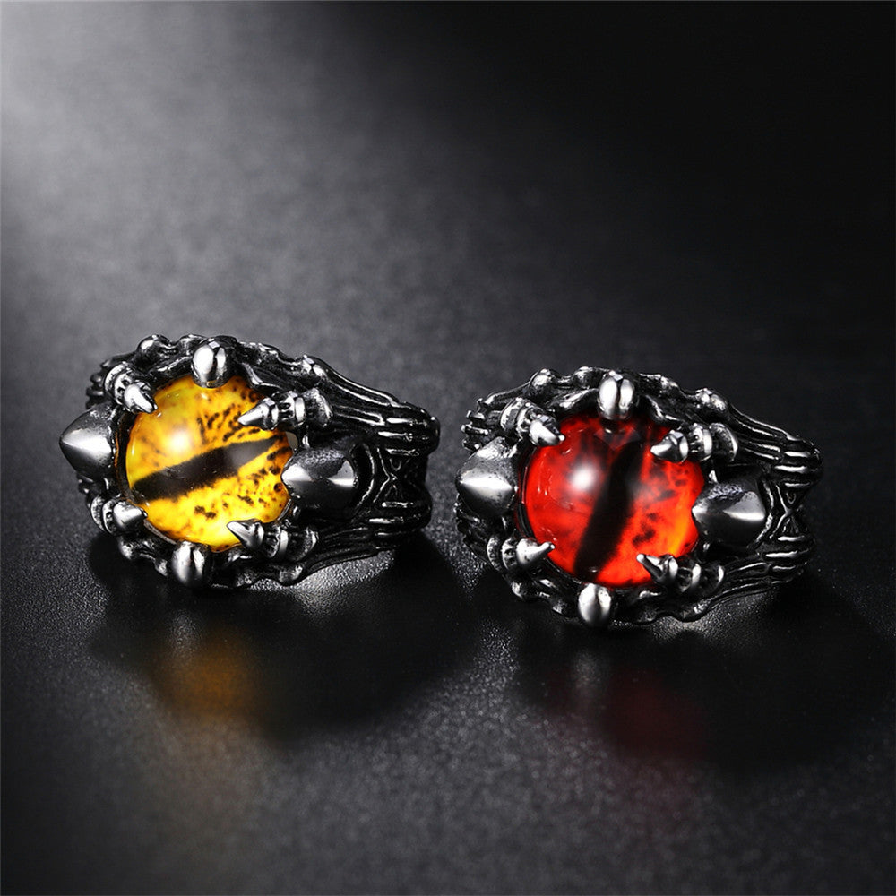 Fashionable Creative Evil Eye Rings for Men and Women: Personality Punk Jewelry
