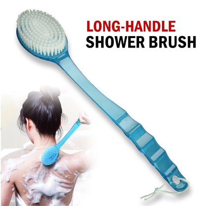Long Handle Bath Body Brush: Soft, Exfoliating Skin Scrubber Massager for Showering and Back Scrubbing.