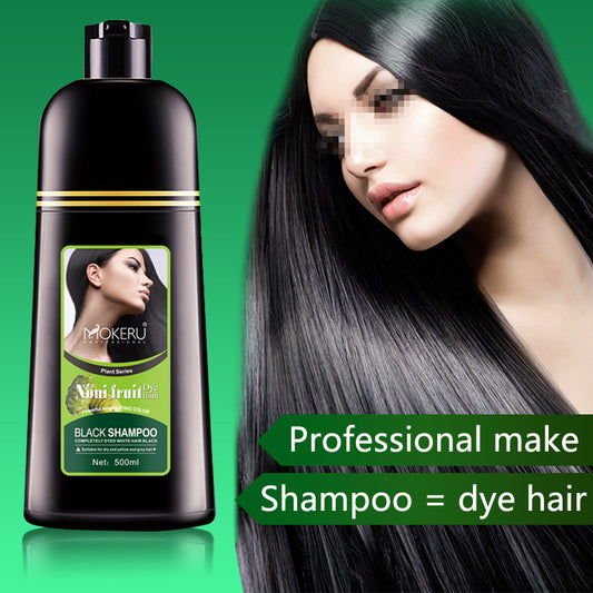 Organic Natural Fast Hair Dye: Noni Plant Black Hair Color Dye Shampoo, 5 Minutes Only