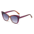 Sunglasses with a two-tone frame on a white background