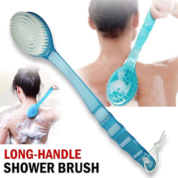 Long Handle Bath Body Brush: Soft, Exfoliating Skin Scrubber Massager for Showering and Back Scrubbing.