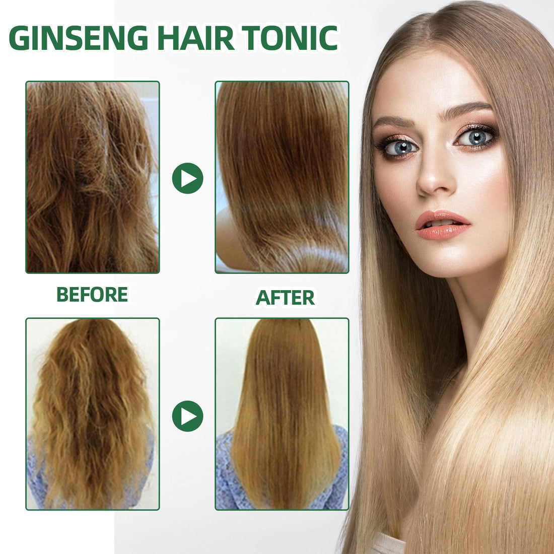 Ginseng Hair Growth Liquid Spray for Preventing Hair Loss