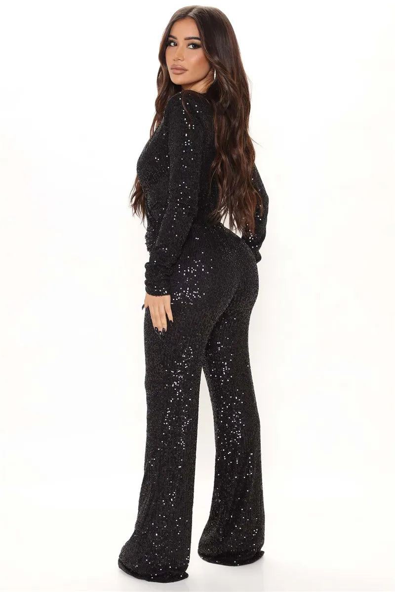 women's sequin jumpsuit, women's romper with sequins, women's fashion jumpsuit, women's club jumpsuit, winter evening romper, v-neck jumpsuit, trendy evening jumpsuit, stylish winter romper, sparkly jumpsuit, skinny fit jumpsuit, sexy v-neck romper, sexy jumpsuit for women, sequin party outfit, sequin evening wear, party romper for women,  

