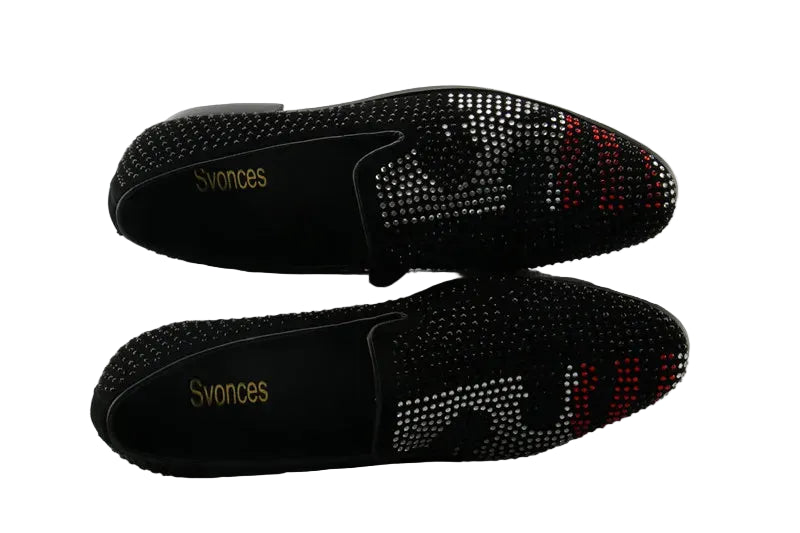 premium men’s crystal loafers customizable slip-on casual fashion shoes