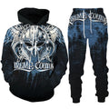 Black hoodie and blue pants set with 'Supreme Couture' branding on a white background