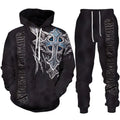 Black hoodie and pants set with intricate design and 'Xtreme Couture' branding on a white background.