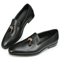 black loafer in a white background