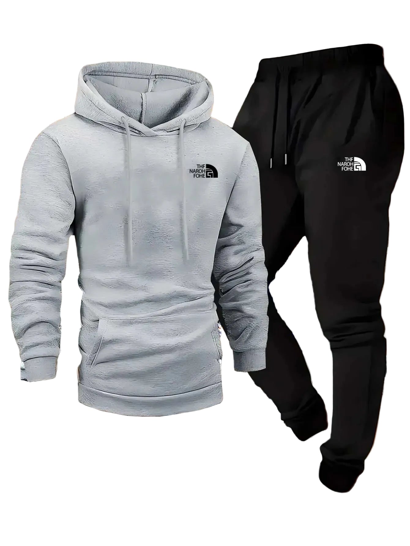 men sports hoodie set, men active lifestyle wear, men soft fabric tracksuit, men jogger sweatpants set, men street style outfit, men fall outfit, men winter sportswear, men daily casual outfit, men hooded jogging suit, men fashion jogger set, men casual winter wear,