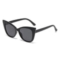 Black cat-eye sunglasses on a white background