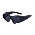 Black protective goggles on a white background