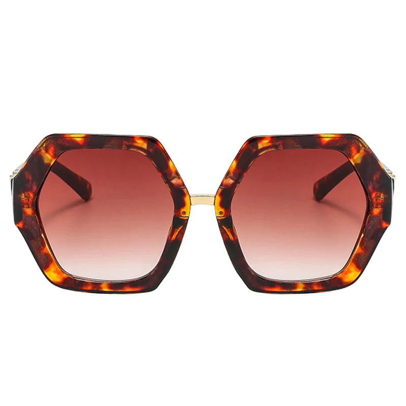 Sunglasses with tortoiseshell frame and brown gradient lenses on a white background, featuring the brand 'DOHOHDO'.