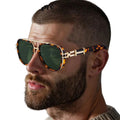 Man wearing a stylish sunglasses with a brand name 'seventpeople' in the corner.