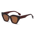 Brown sunglasses with a white background