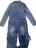 winter jumpsuits for women, vintage denim jumpsuit, stylish denim romper, stretch denim jumpsuit, streetwear jean playsuit, patchwork jean jumpsuit, jean jumpsuit street style, high-waisted denim jumpsuit, high waist overalls for women.