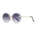 Sunglasses with decorative frame on a white background