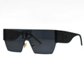 Black sunglasses with a reflective surface on a white background